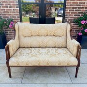 Edwardian Wing 2 Seater Sofa In Damask