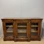 Figured Walnut Breakfront Bookcase