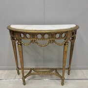 French Gilt And Marble Top Console Table