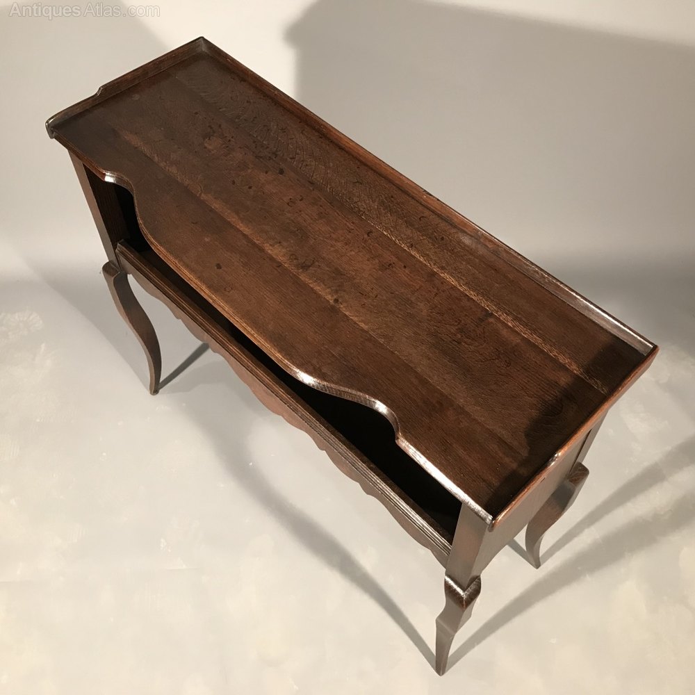 French Oak Side Table With Bookshelf Antiques Atlas