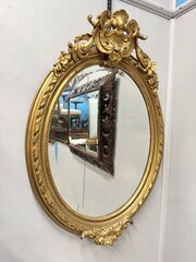 French Oval Gilt Mirror