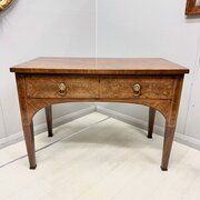 Georgian Inlaid Side Table With Lions Mask Handles
