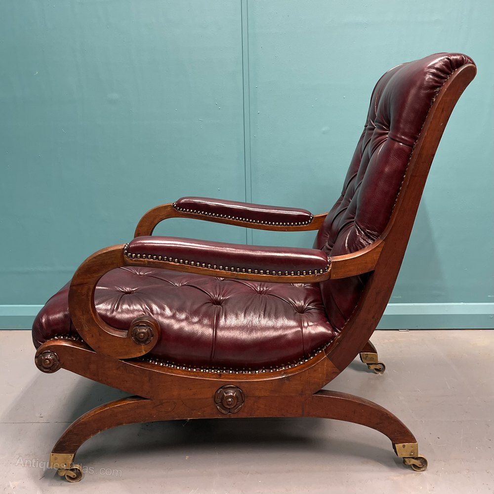 Gillows “Spanish” Buttoned Leather Armchair Antiques Atlas