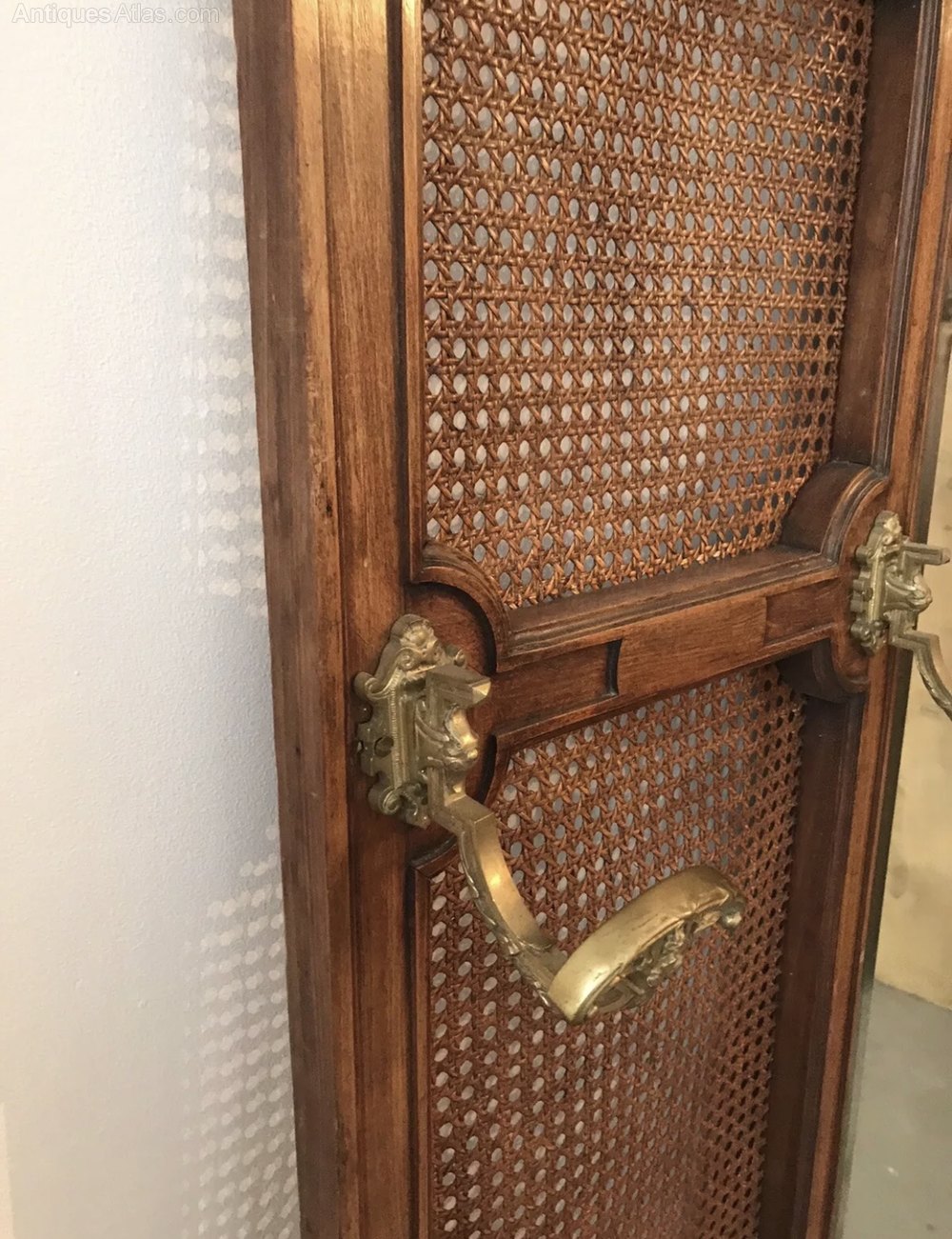 Large French Cane Hall Stand With Bevelled Mirror Antiques Atlas