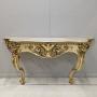 Large French paint and gilt console table