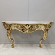 Large French Paint And Gilt Console Table