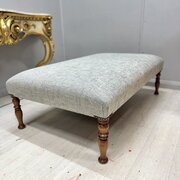 Large Footstool On Turned Cherrywood Legs 