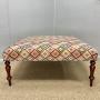 Large Geometric Pattern Square Footstool
