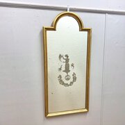 Neoclassical Etched Glass Gilt Mirror