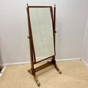 Regency Cheval Mirror On Lions Paw Castors