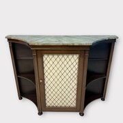 Regency style side cabinet with faux marble