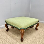 Victorian Rosewood Upholstered Footstool
