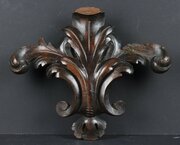 18th Century Carved Walnut Acanthus Leaf Treen