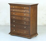 19th Century English Oak Collectors Cabinet 