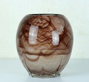 Art Deco Smokey Brown Glass Vase Circa 1930s