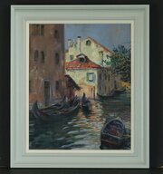 Charles Merrill Mount Oil On Board Of Venice #2