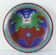 Chinese Cloisonne Dragon Brush Bowl 25cm, Qing