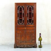 Chinese Glazed Hardwood Cabinet With 9 Drawers