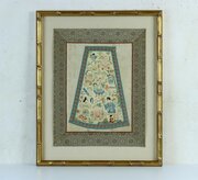 Framed Antique Chinese Qing Embroidery