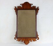 Georgian Style Mahogany Fret Cut Wall Mirror