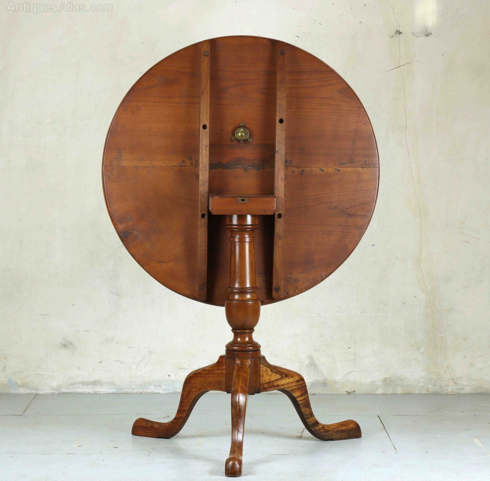 Cherry & Elm Circular Tilttop Table Antiques Atlas