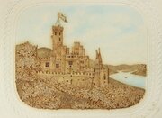 German Carved Cork Of Stolzenfel Castle On Rhine