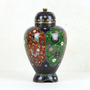 Immaculate Japanese Meiji Cloisonne Lidded Jar