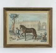 Large 17th Century Copper Engraving Turkish Horse