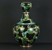 Large Chinese Garlic Head Cloisonne Vase