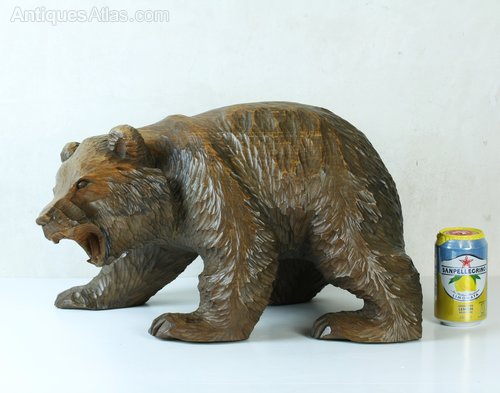 Antiques Atlas - Large Japanese Carved Bear Growling, Circa 1930s