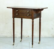 Regency Ebony Inlaid Mahogany Sewing / Work Table