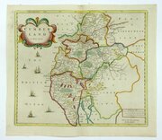 Robert Morden Map Of Cumberland (Cumbria), C.1695
