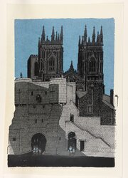 Robert Tavener Limited Ed Linocut Of York Minster