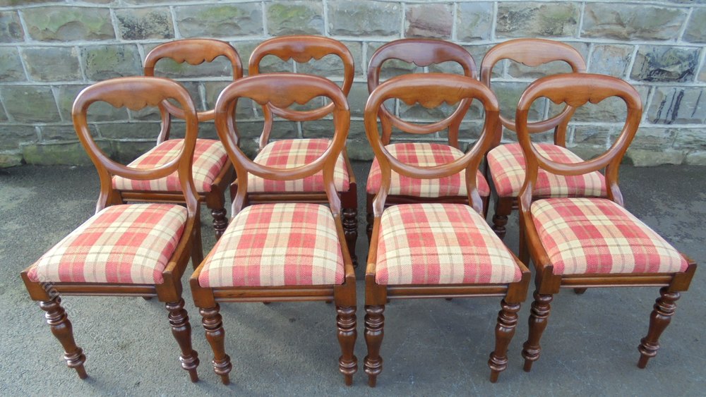 8 Antique Mahogany Balloon Back Dining Chairs Antiques Atlas 8 Antique Mahogany Balloon Back Dining
