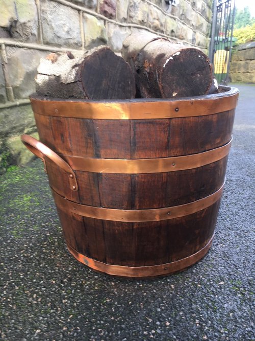 Antiques Atlas Antique Brass Bound Log Bucket
