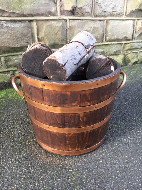Antiques Atlas Antique Brass Bound Log Bucket