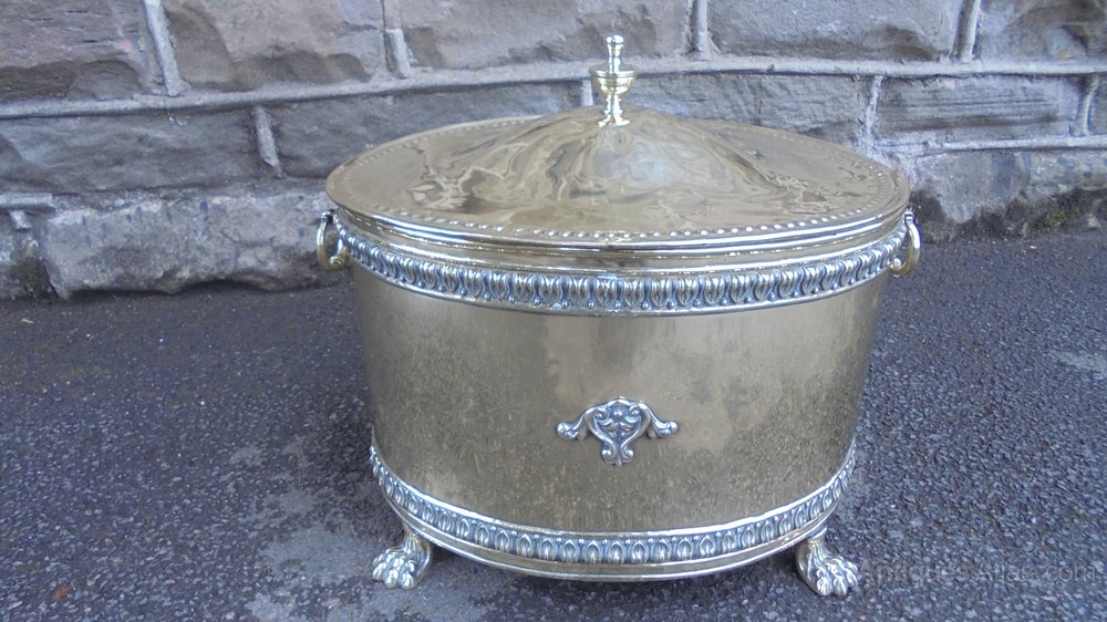 Antiques Atlas Antique Brass Log Coal Bin