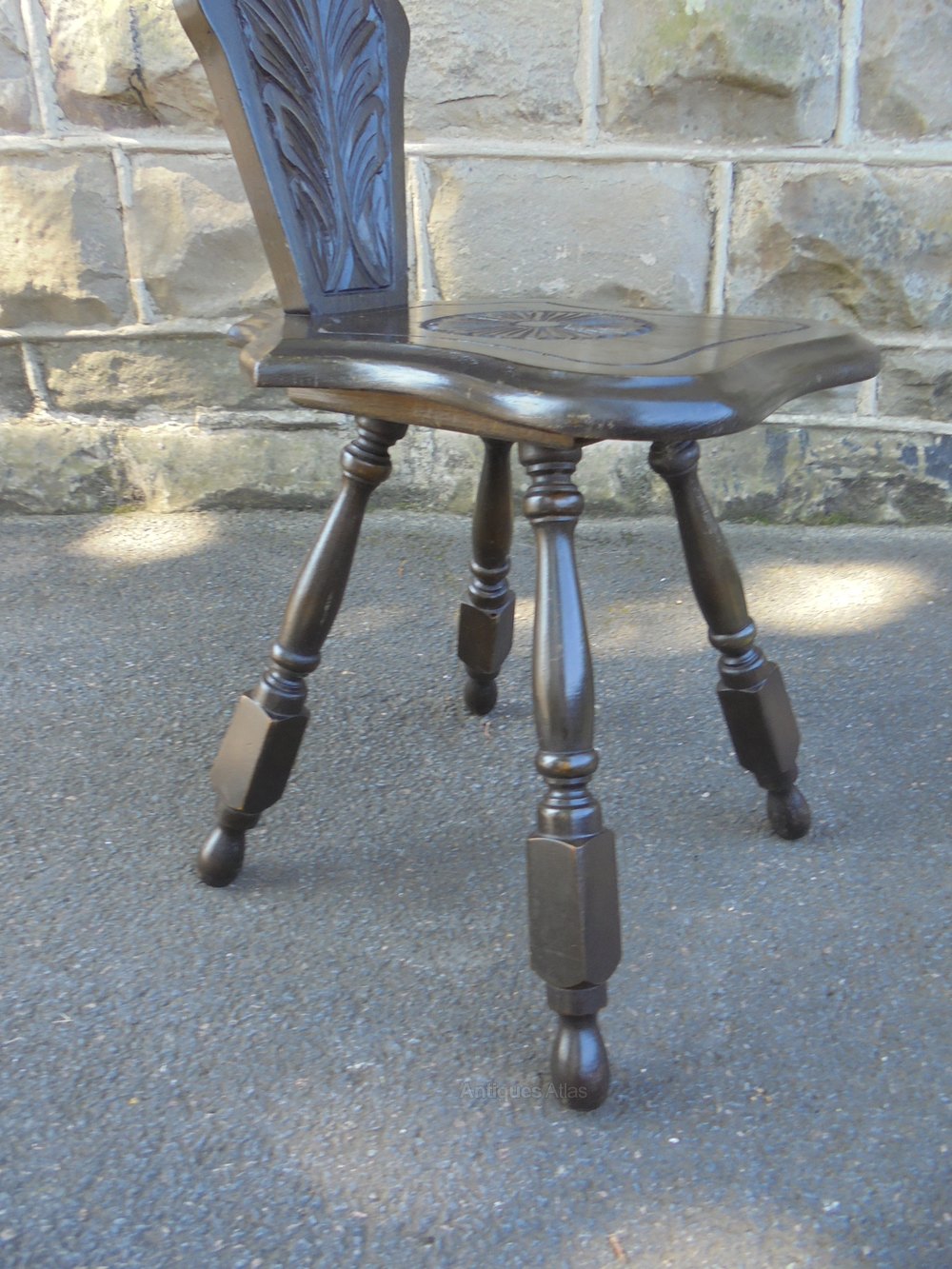 Antique Carved Oak Spinning Chair Antiques Atlas