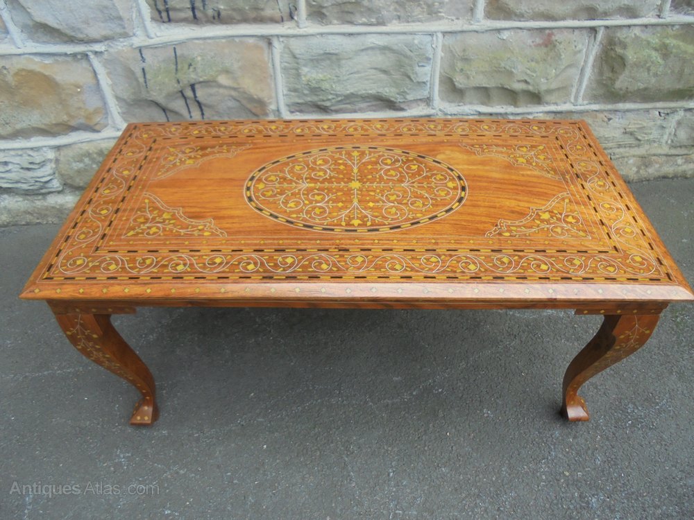 Antique Inlaid Anglo Indian Coffee Table Antiques Atlas Antique Inlaid Anglo Indian Coffee Table