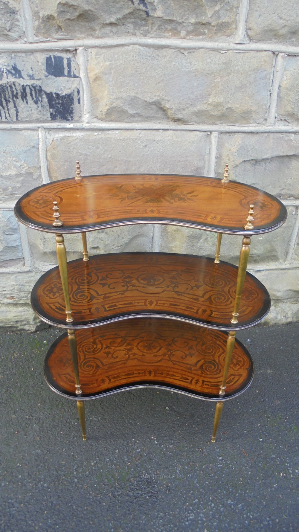 Antique Inlaid Kidney Shaped Table Antiques Atlas