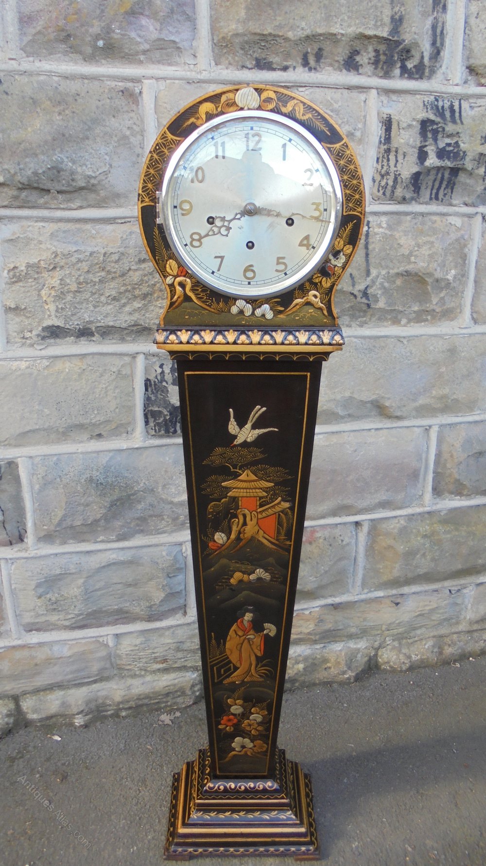 Antiques Atlas Antique Lacquered Chinoiserie Granddaughter Clock