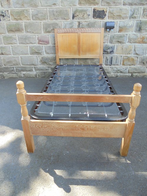 Antique Limed Oak Single Bed Manner Of Heals Antiques Atlas