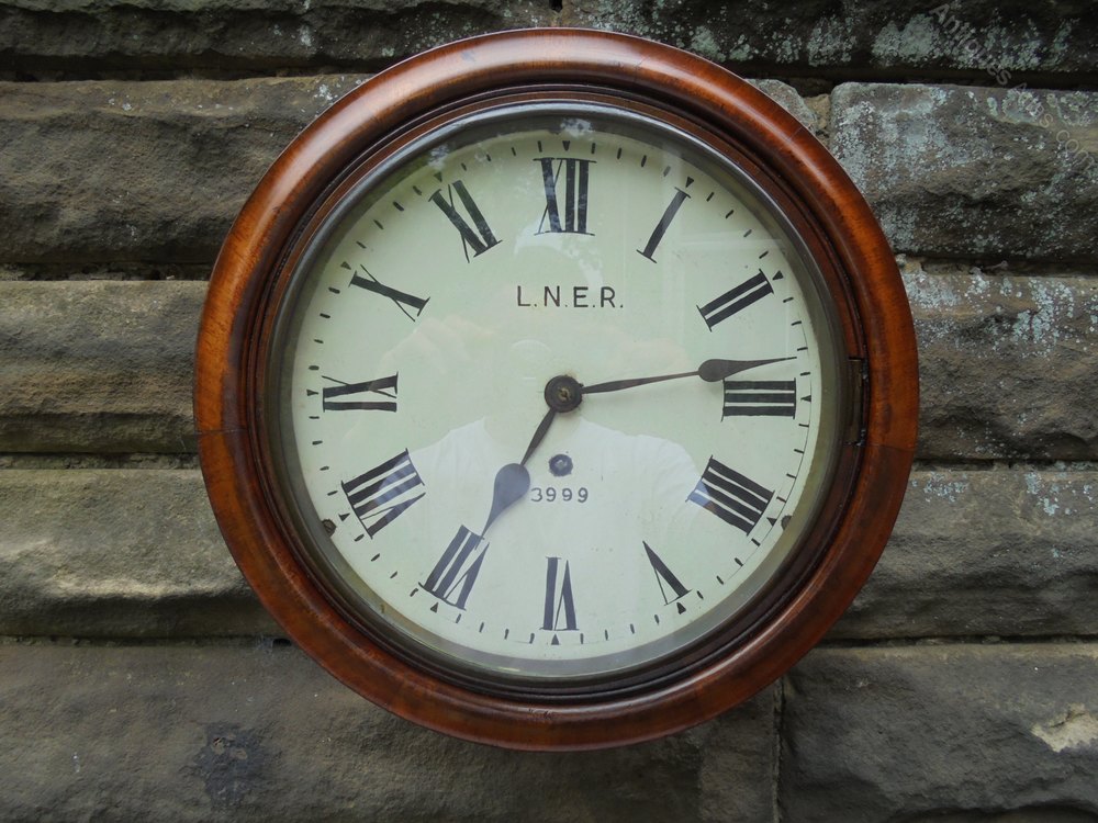 Antiques Atlas Antique Mahogany Cased Fusee LNER Railway Clock