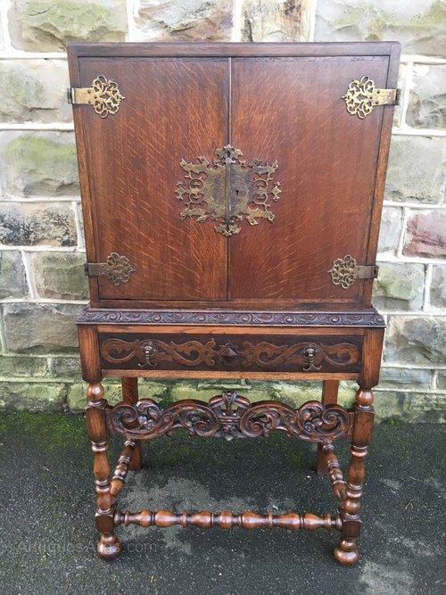 Antique Oak Cocktail Drinks On Stand Antiques Atlas