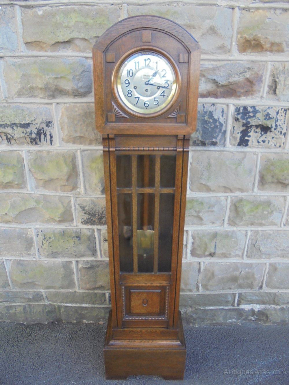 Antiques Atlas Antique Oak Grandmother Clock Holgate Accrington