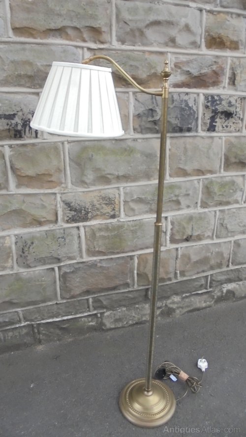 Antiques Atlas Brass Floor Standing Reading Lamp