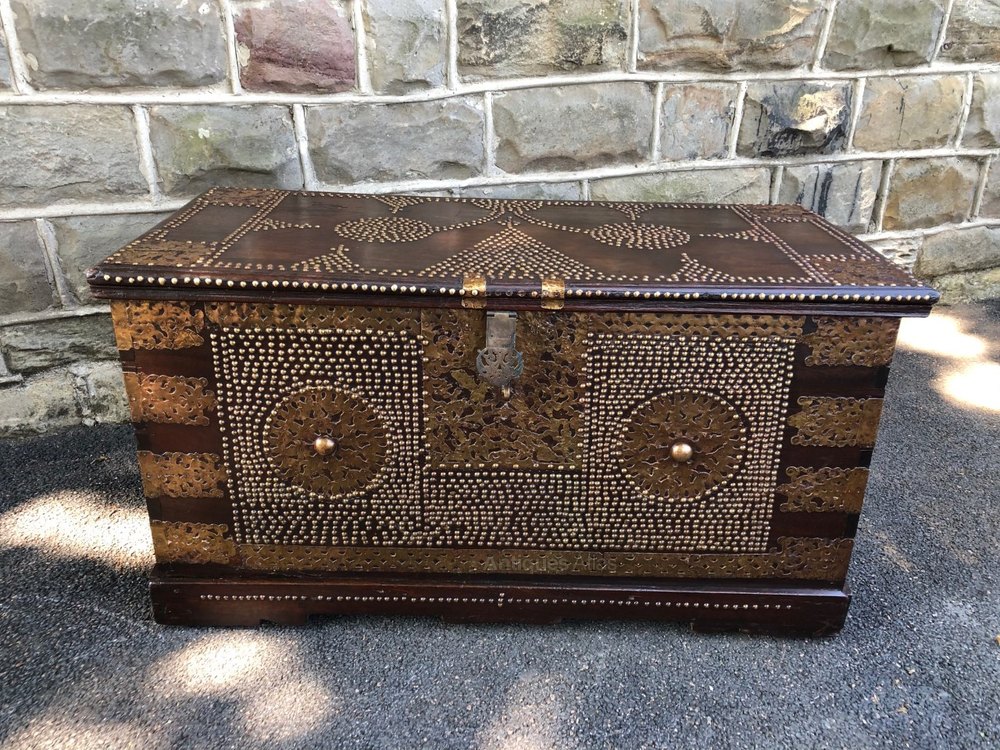 Early Brass Bound Teak Zanzibar Trunk Antiques Atlas