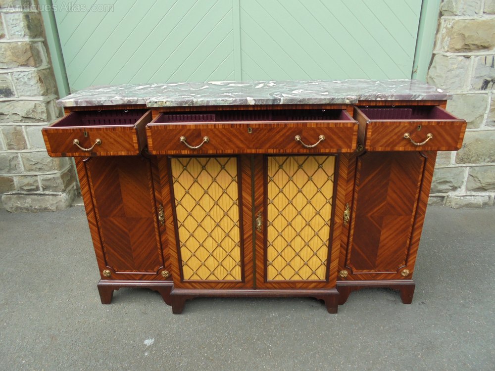 Marble Top Mahogany & King Wood Side Antiques Atlas