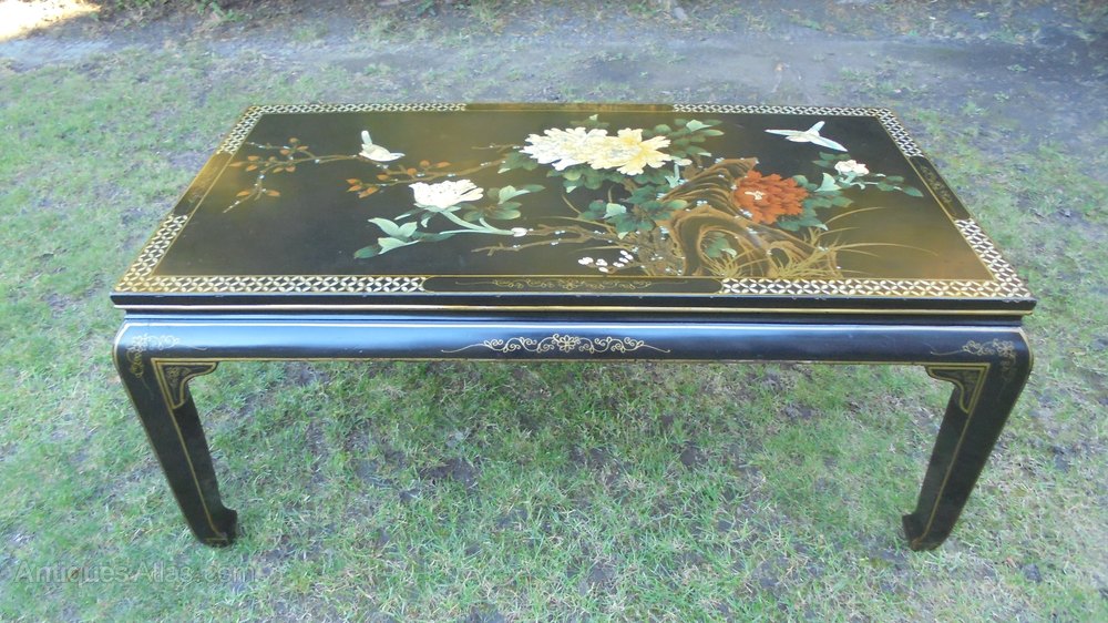 Oriental Lacquered Chinoiserie Coffee Table Antiques Atlas