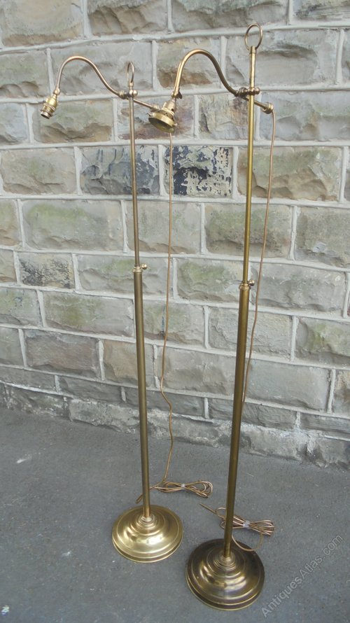 Antiques Atlas Pair Brass Adjustable Floor Standing